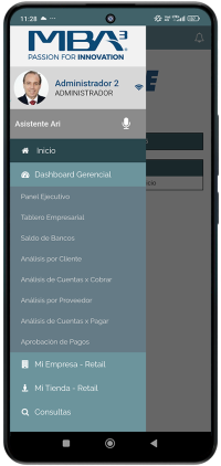Menú Dashboard Gerencial